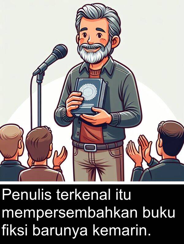 kemarin: Penulis terkenal itu mempersembahkan buku fiksi barunya kemarin.