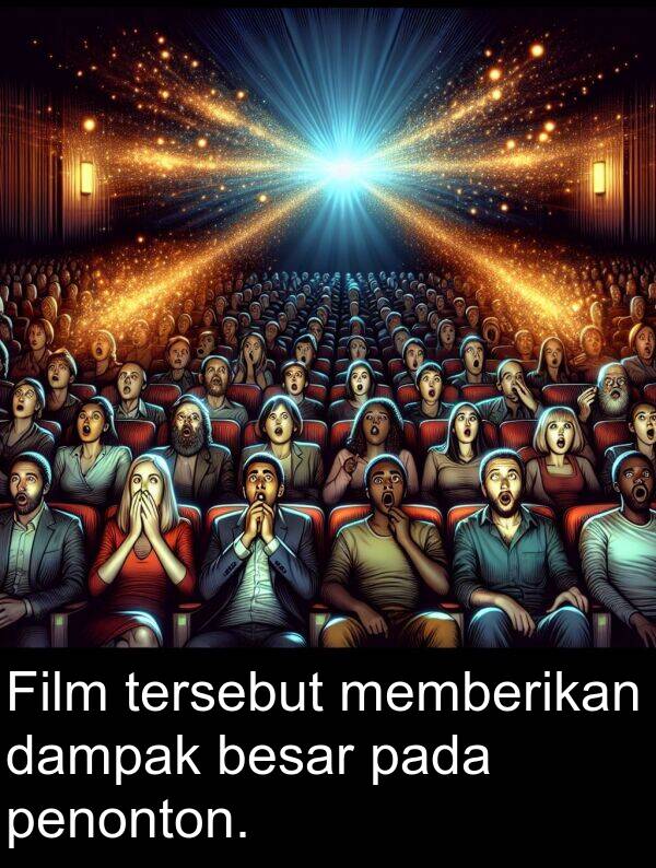 pada: Film tersebut memberikan dampak besar pada penonton.