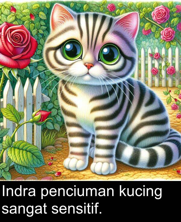 penciuman: Indra penciuman kucing sangat sensitif.