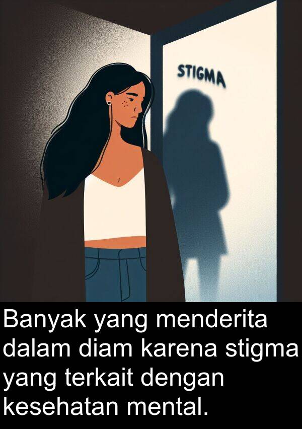 terkait: Banyak yang menderita dalam diam karena stigma yang terkait dengan kesehatan mental.