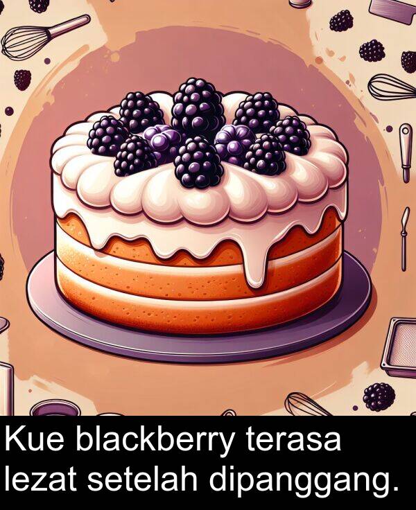 lezat: Kue blackberry terasa lezat setelah dipanggang.