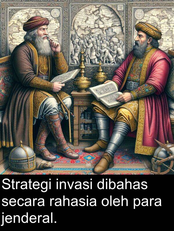 oleh: Strategi invasi dibahas secara rahasia oleh para jenderal.