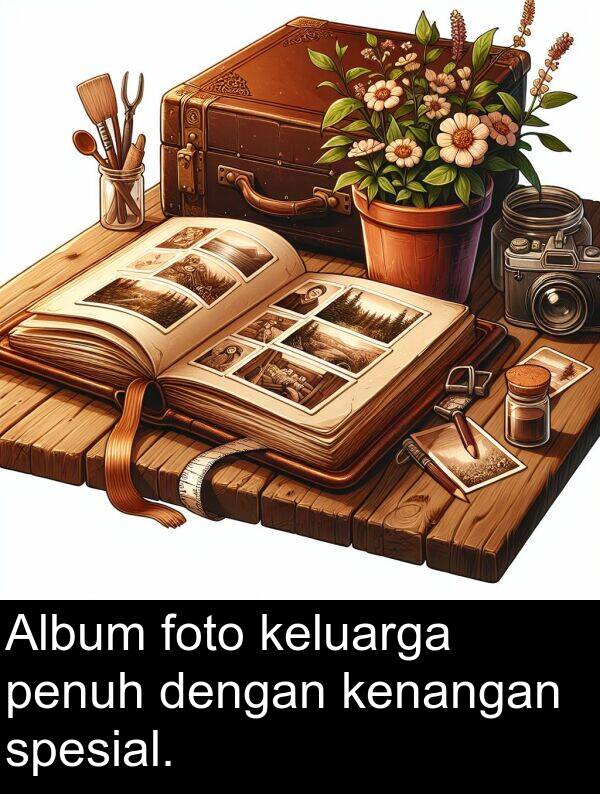 keluarga: Album foto keluarga penuh dengan kenangan spesial.