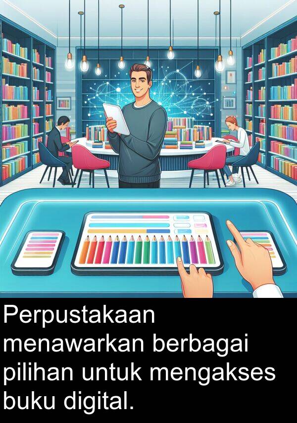 digital: Perpustakaan menawarkan berbagai pilihan untuk mengakses buku digital.