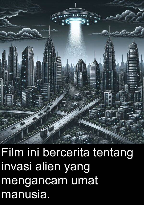 umat: Film ini bercerita tentang invasi alien yang mengancam umat manusia.