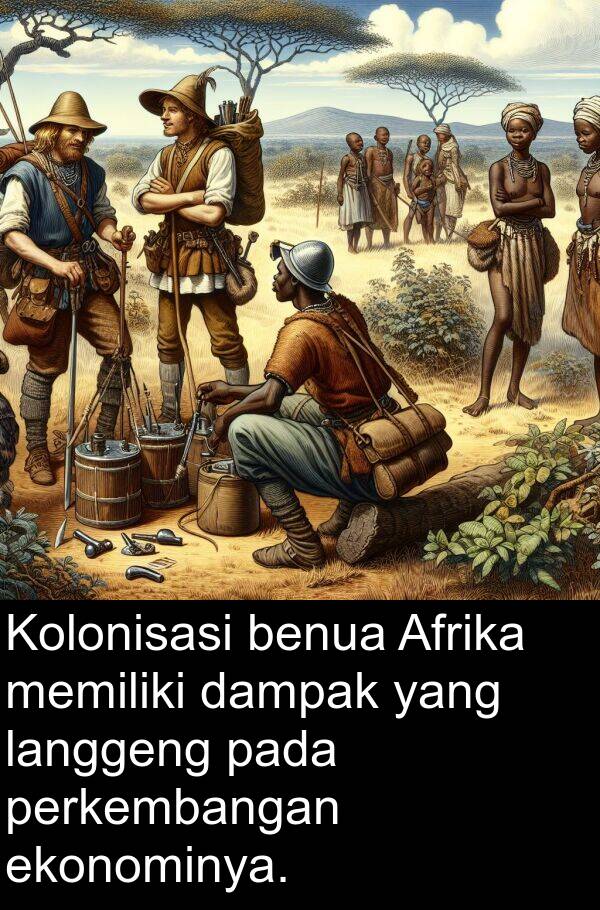 ekonominya: Kolonisasi benua Afrika memiliki dampak yang langgeng pada perkembangan ekonominya.