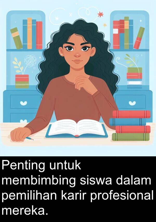 pemilihan: Penting untuk membimbing siswa dalam pemilihan karir profesional mereka.