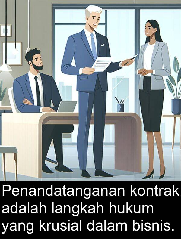 hukum: Penandatanganan kontrak adalah langkah hukum yang krusial dalam bisnis.