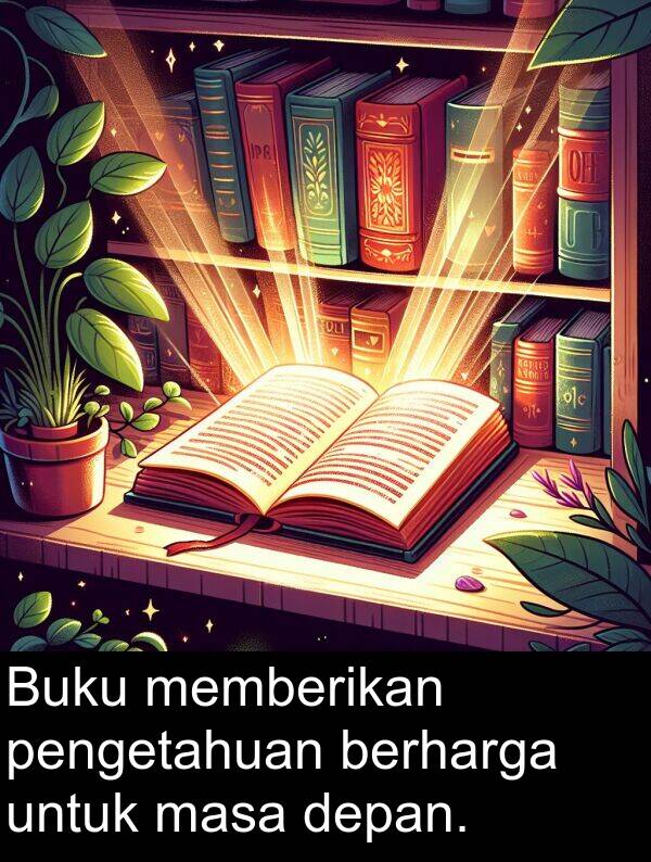 pengetahuan: Buku memberikan pengetahuan berharga untuk masa depan.