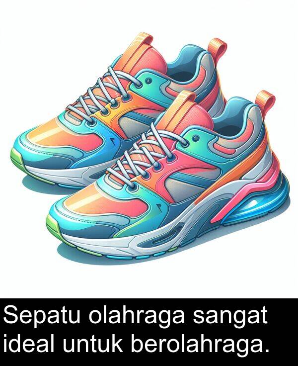 untuk: Sepatu olahraga sangat ideal untuk berolahraga.