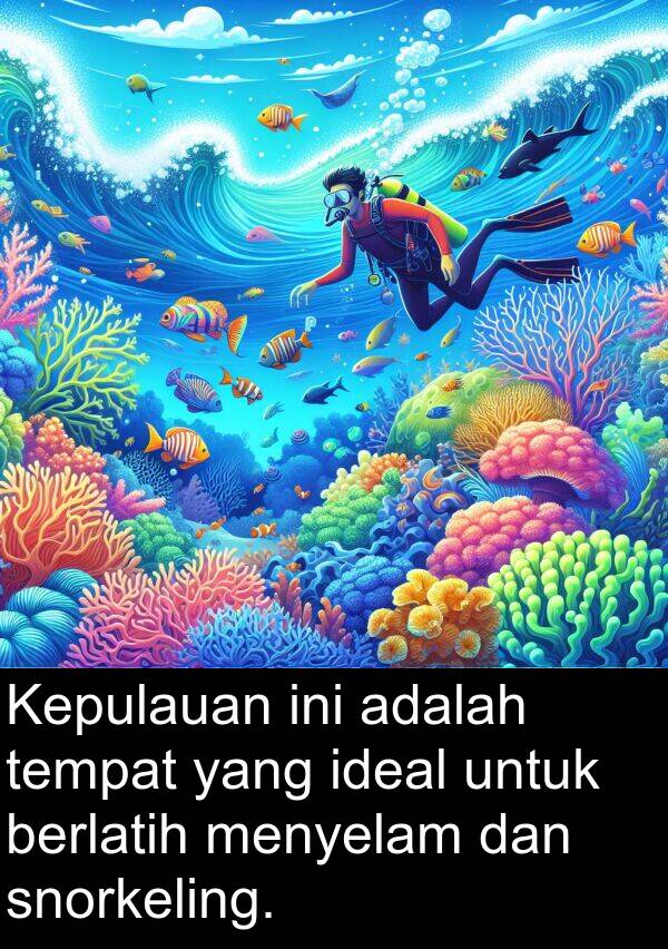 ideal: Kepulauan ini adalah tempat yang ideal untuk berlatih menyelam dan snorkeling.