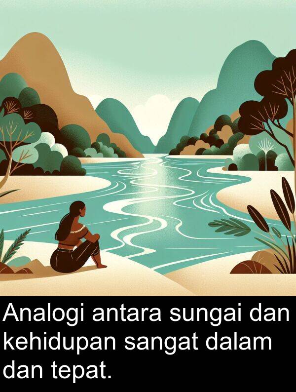 kehidupan: Analogi antara sungai dan kehidupan sangat dalam dan tepat.