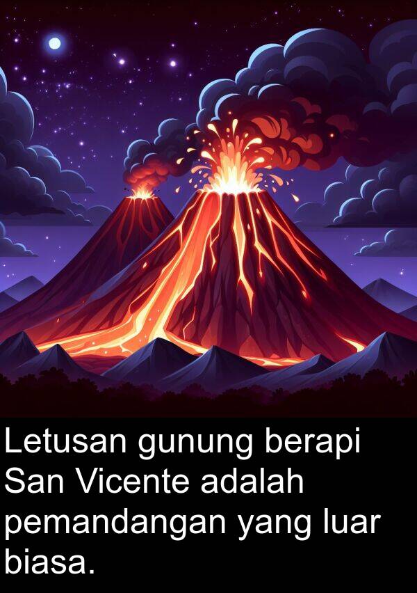 pemandangan: Letusan gunung berapi San Vicente adalah pemandangan yang luar biasa.