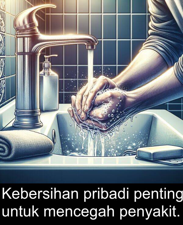 penting: Kebersihan pribadi penting untuk mencegah penyakit.