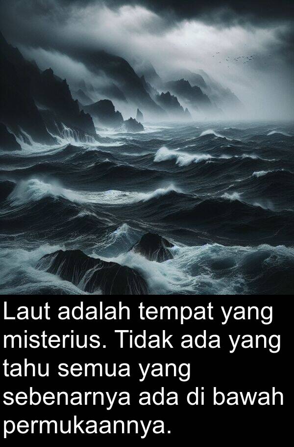 bawah: Laut adalah tempat yang misterius. Tidak ada yang tahu semua yang sebenarnya ada di bawah permukaannya.