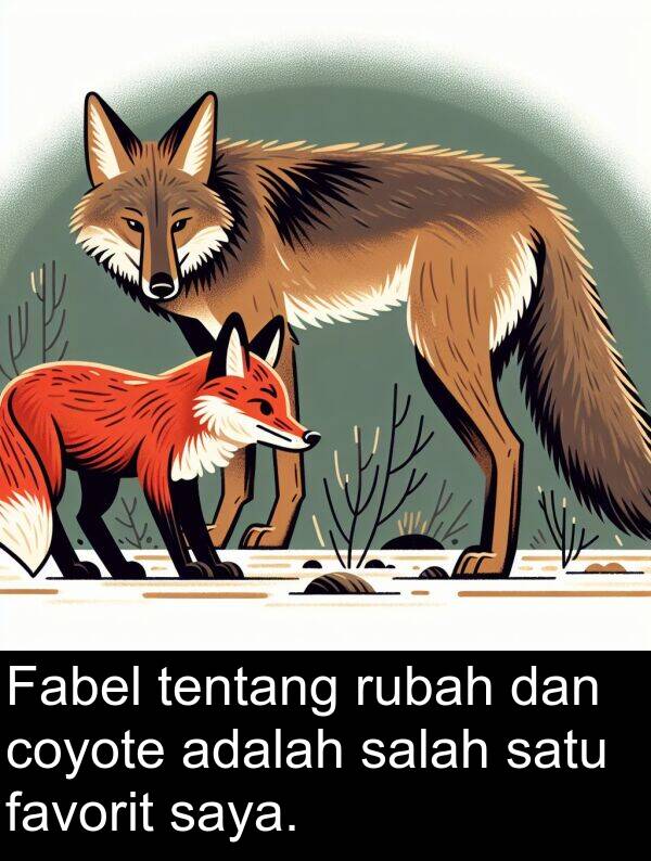 coyote: Fabel tentang rubah dan coyote adalah salah satu favorit saya.