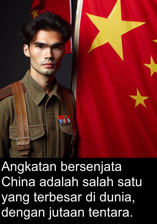 terbesar: Angkatan bersenjata China adalah salah satu yang terbesar di dunia, dengan jutaan tentara.