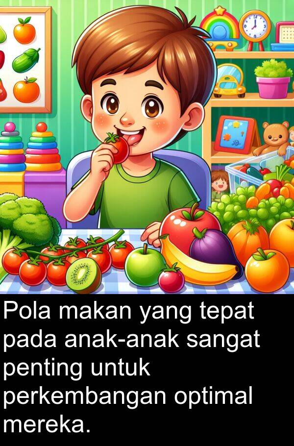 optimal: Pola makan yang tepat pada anak-anak sangat penting untuk perkembangan optimal mereka.