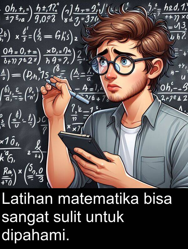 dipahami: Latihan matematika bisa sangat sulit untuk dipahami.