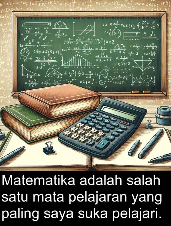 paling: Matematika adalah salah satu mata pelajaran yang paling saya suka pelajari.