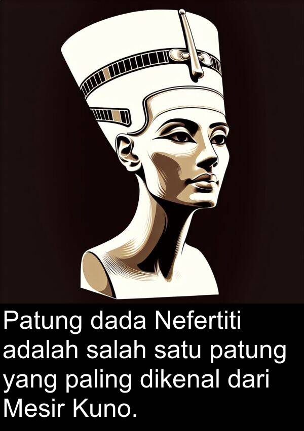 paling: Patung dada Nefertiti adalah salah satu patung yang paling dikenal dari Mesir Kuno.