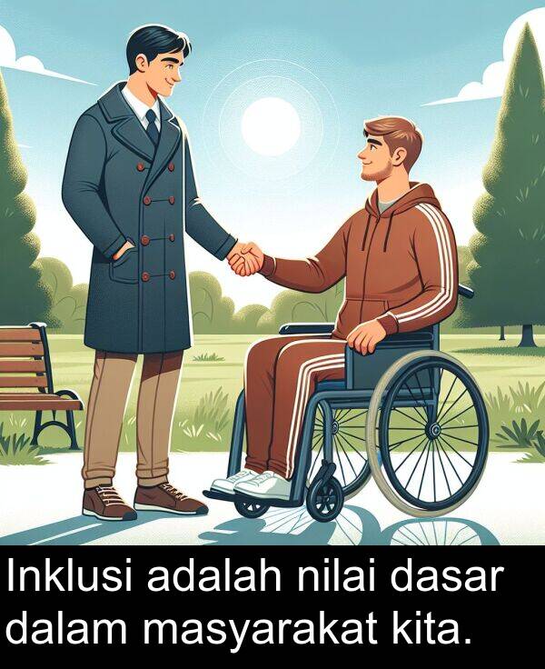 dalam: Inklusi adalah nilai dasar dalam masyarakat kita.