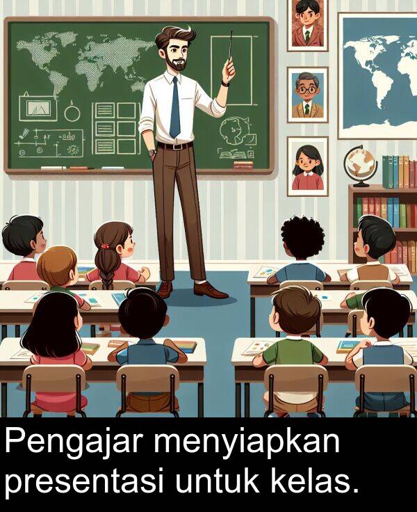 untuk: Pengajar menyiapkan presentasi untuk kelas.