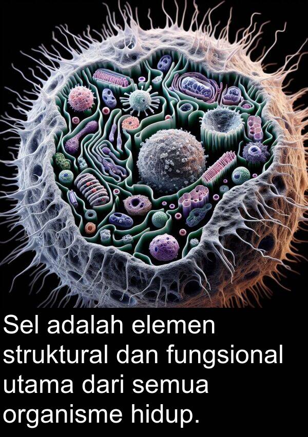 utama: Sel adalah elemen struktural dan fungsional utama dari semua organisme hidup.