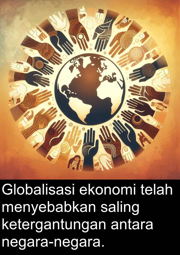 ekonomi: Globalisasi ekonomi telah menyebabkan saling ketergantungan antara negara-negara.