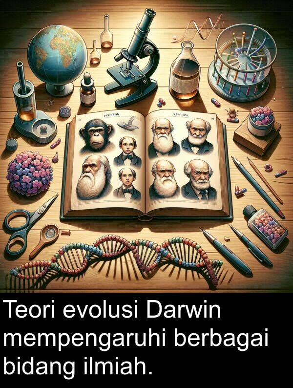 evolusi: Teori evolusi Darwin mempengaruhi berbagai bidang ilmiah.