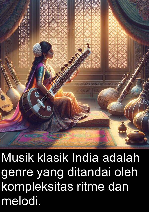 ritme: Musik klasik India adalah genre yang ditandai oleh kompleksitas ritme dan melodi.