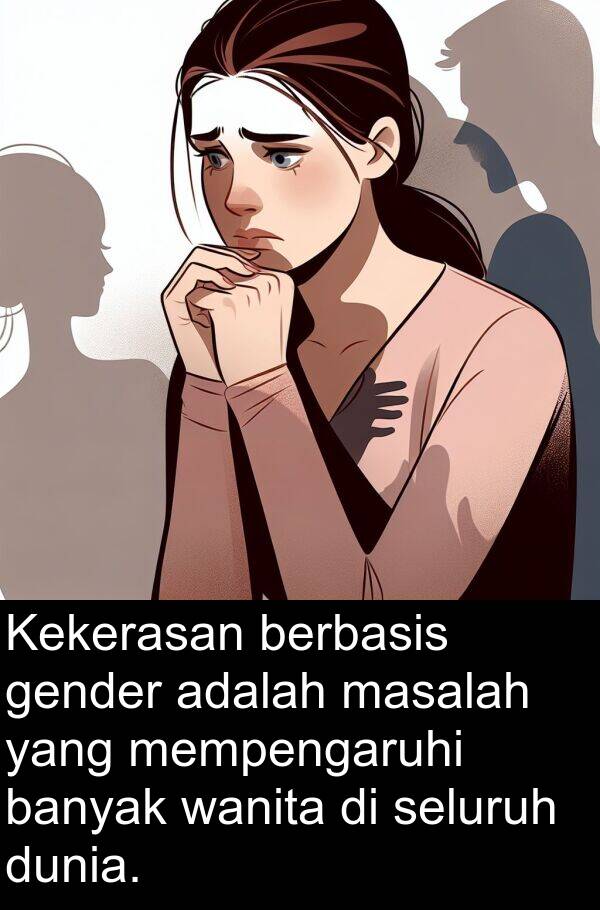 wanita: Kekerasan berbasis gender adalah masalah yang mempengaruhi banyak wanita di seluruh dunia.