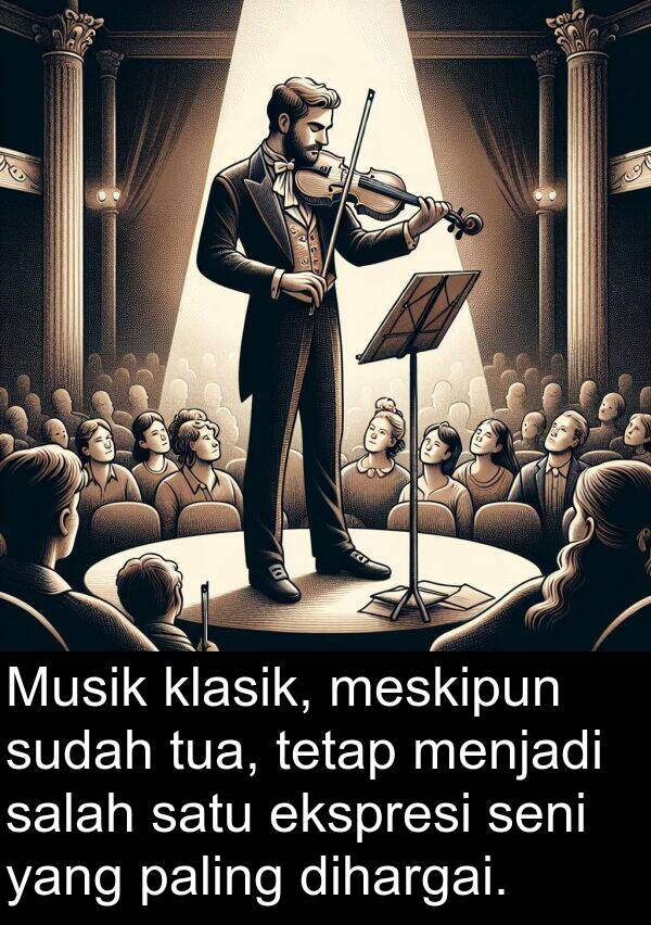 ekspresi: Musik klasik, meskipun sudah tua, tetap menjadi salah satu ekspresi seni yang paling dihargai.