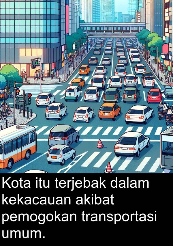 kekacauan: Kota itu terjebak dalam kekacauan akibat pemogokan transportasi umum.