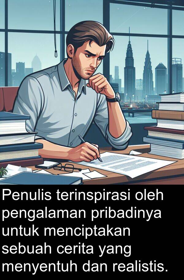 realistis: Penulis terinspirasi oleh pengalaman pribadinya untuk menciptakan sebuah cerita yang menyentuh dan realistis.