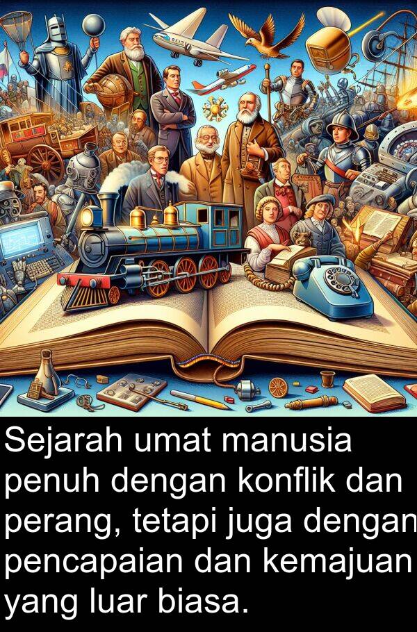 umat: Sejarah umat manusia penuh dengan konflik dan perang, tetapi juga dengan pencapaian dan kemajuan yang luar biasa.