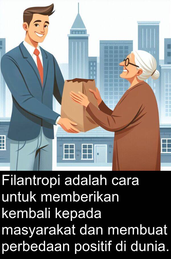 kembali: Filantropi adalah cara untuk memberikan kembali kepada masyarakat dan membuat perbedaan positif di dunia.