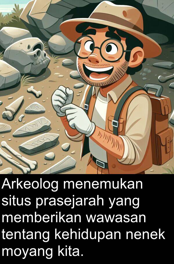 kehidupan: Arkeolog menemukan situs prasejarah yang memberikan wawasan tentang kehidupan nenek moyang kita.