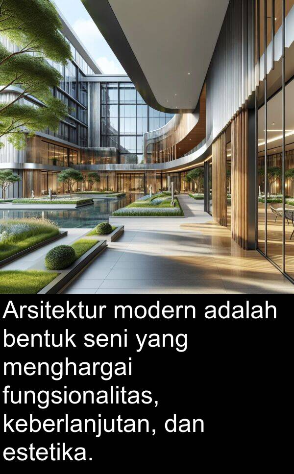 keberlanjutan: Arsitektur modern adalah bentuk seni yang menghargai fungsionalitas, keberlanjutan, dan estetika.