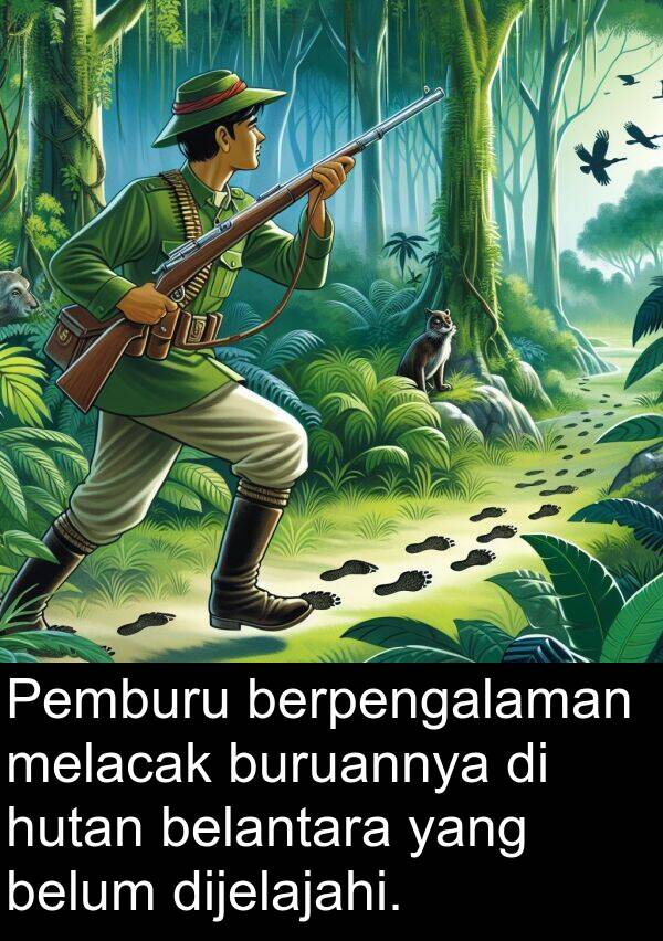 belantara: Pemburu berpengalaman melacak buruannya di hutan belantara yang belum dijelajahi.