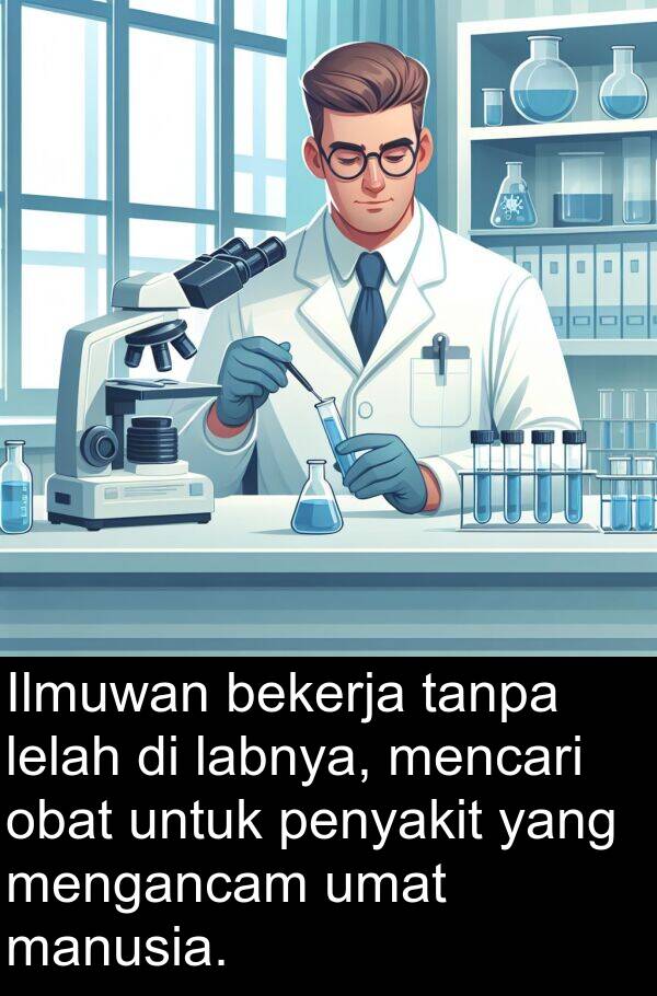 umat: Ilmuwan bekerja tanpa lelah di labnya, mencari obat untuk penyakit yang mengancam umat manusia.