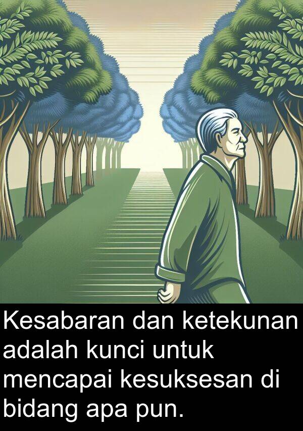 kesuksesan: Kesabaran dan ketekunan adalah kunci untuk mencapai kesuksesan di bidang apa pun.