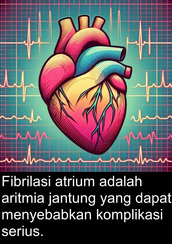 serius: Fibrilasi atrium adalah aritmia jantung yang dapat menyebabkan komplikasi serius.