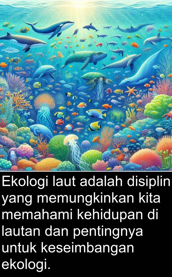 lautan: Ekologi laut adalah disiplin yang memungkinkan kita memahami kehidupan di lautan dan pentingnya untuk keseimbangan ekologi.