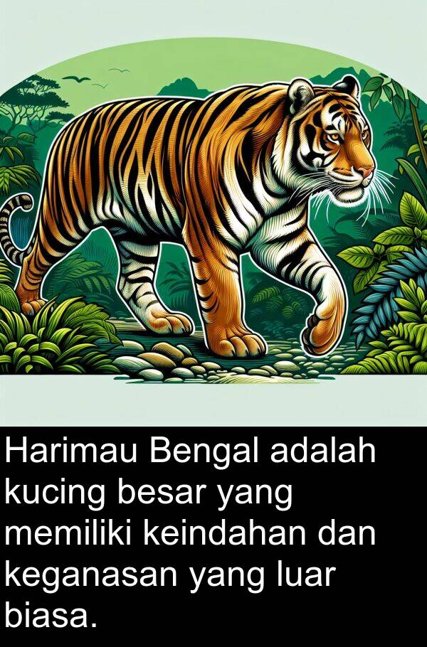 keindahan: Harimau Bengal adalah kucing besar yang memiliki keindahan dan keganasan yang luar biasa.