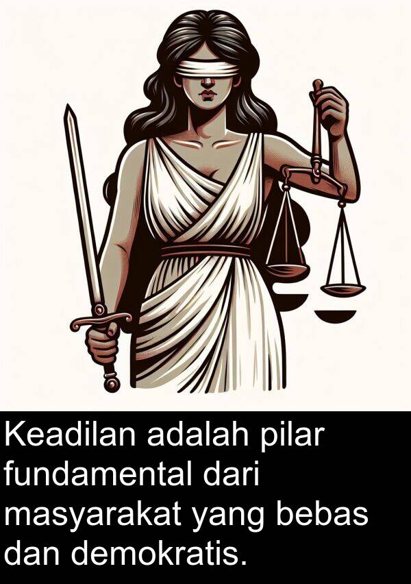 demokratis: Keadilan adalah pilar fundamental dari masyarakat yang bebas dan demokratis.