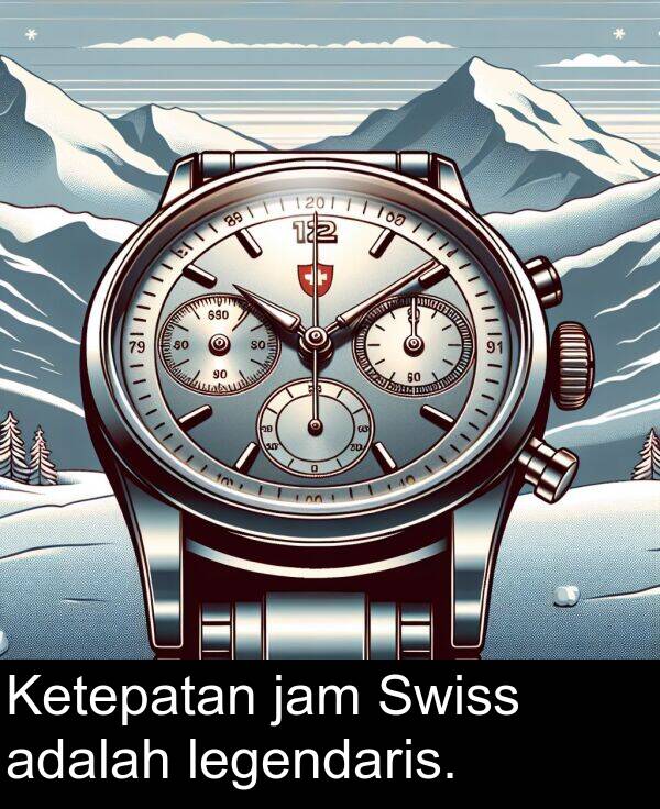 legendaris: Ketepatan jam Swiss adalah legendaris.