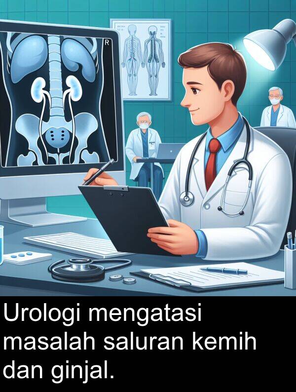 masalah: Urologi mengatasi masalah saluran kemih dan ginjal.