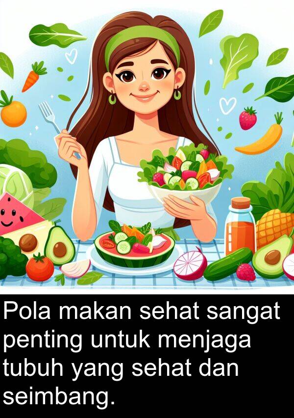 sehat: Pola makan sehat sangat penting untuk menjaga tubuh yang sehat dan seimbang.