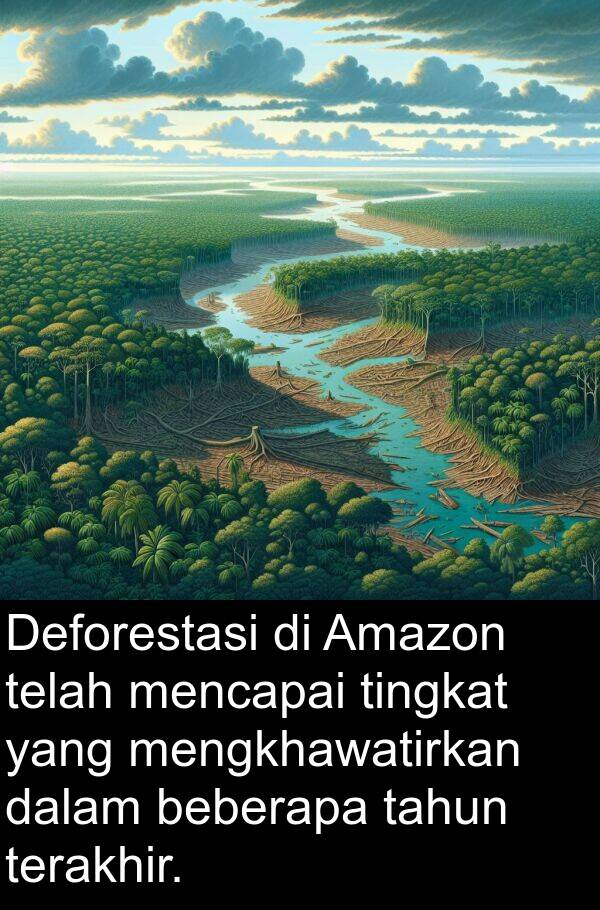 terakhir: Deforestasi di Amazon telah mencapai tingkat yang mengkhawatirkan dalam beberapa tahun terakhir.